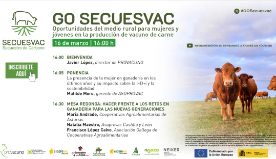 Webinar SECUESVAC: Oportunidades del medio rural para mujeres y jóvenes en la producción de vacuno de carne